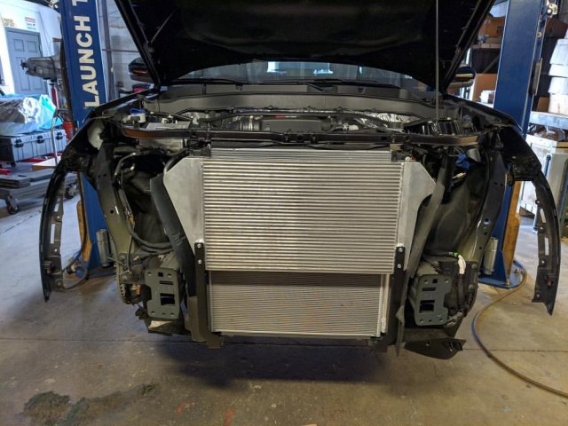 Whipple Intercooler Mounted.JPG